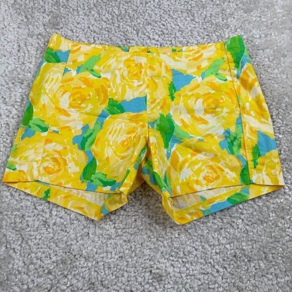 Lilly Pulitzer Deenie Floral Short Sunglow Yellow - Picture 2 of 9